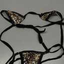 Women Sexy Sparkle Rhinestone Lingerie Set for Women See Through Mini Micro Bra Bikini G String Bottom Set, Size S