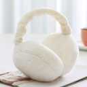 SEWACC 2pcs Fuzzy Winter Ear Muffs, Warm Keeping Ear Muffs for Men Women, Stylish And Foldable, Perfect for Outdoor Activities