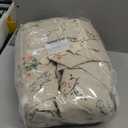 Boho Floral 100% Blackout Curtains 72 Inch Length 2 Panels Set, Linen Texture Farmhouse Curtains Beige Tassel for Living Room Bedroom Vintage Rustic Patterned Printed Western Rod Pocket