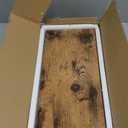 QEEIG Bathroom Floating Shelves for Wall - 15.7" Wall Mounted Shelf Over Toilet Farmhouse Home Decor Display Bookshelf Small 15.7 x 6.7 inch Set of 2, Rustic Brown (008-40BN)