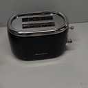Mueller Retro Toaster 2 Slice with 7 Browning Levels and 3 Functions: Reheat, Defrost & Cancel, Stainless Steel Features, Removable Crumb Tray, Under Base Cord Storage, Black