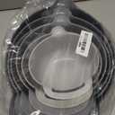 BoxedHome 4 Pack Nesting Mixing Bowl with Pour Spout and Handle, BPA free Microwave & Dishwasher Safe(Grey, 4 Pack with Handle)