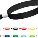 Green-Power America 100 Pcs Cloth Event Wristbands, Event Wristbands, Colored Wrist Bands for Events, for Lightweight Concert Wrist Strap for Activities, Party Bracelets for Events (Color : Black)