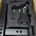 TangMiGe Adjustable Trailer Hitch Ball Mount, Tri-Ball (1-7/8", 2", 2-5/16"), Fits 2" 2 inch Receiver, 6" 6 inch Drop & Rise, Tow & Stow Hitches (2" Receiver 6" Drop)