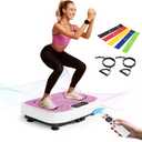 Vibration Plate Exercise Machine for Lymphatic Drainage,Softgym Power Vibrate Stand Shake Board 400 Lbs Capacity Whole Body Workout Waver with Fitness Resistance Bands Weight Loss Gifts for Women Men