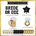 Bride Or Die Bachelorette Party Decorations Bridal Shower Decorations Bachelor Party Decorations For Men Bachelorette Party Supplies Black Gold Bachelorette Decorations For Party Bride To Be Balloons