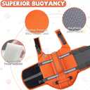 EMUST Dog Life Jacket, Dogs Life Vests for Swimming, Beach Boating with High Buoyancy, Dog Flotation Vest L, NewOrange