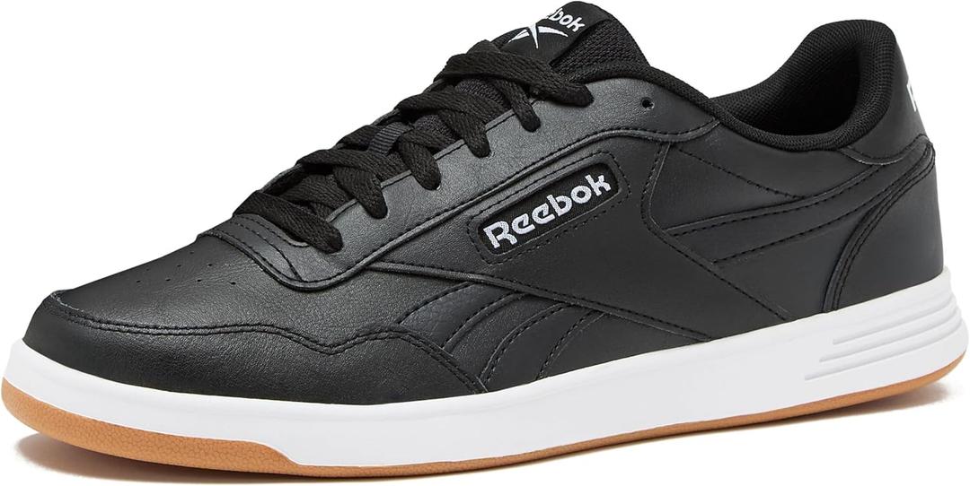 Reebok Court Advance Sneakers for Men - Casual Tennis Mens Shoes Size 6 to 15 (12, Core Black/Footwear White/Reebok Gum)