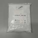 LIMON HOME White Linen Kitchen Curtains 36 inch Length Pinch Pleat Cafe Curtains 1 Panels