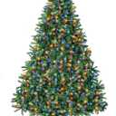 5FT Prelit Christmas Artificial Tree with Led Lights, Lighted Xmas Tree