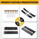 2PCS Side Step Running Board Compatible with 1997-2006 TJ Wrangler 2.4L 4.0L L6 Gas Side Step Nerf Bar Black PW4511