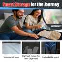JARWAM Expandable Travel Backpack 50L-60L, Extra Large Carry on Backpack Hiking Camping Rucksack with Waterproof Wet Pocket, Anti-Theft 19 Inch Gaming Laptop Bag for Road Trip Outdoor Sports, Black