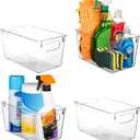 ClearSpace Clear Plastic Storage Bins  Perfect Kitchen Organization and Storage or Pantry Storage  Fridge Organizer, Pantry Organization and Clear Storage Bins, Cabinet Organizers (4 Pack)
