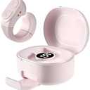 TUZTUALA Upgrade Scrolling Ring, Remote Control for TikTok, Bluetooth Ring Scroller with Stand, Bluetooth Camera Remote Compatible with iPhone, iPad, iOS Android Cell Phone-Pink