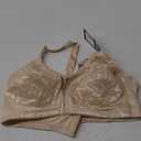 Bali Women's Double Support Wireless, Lace Bra with Stay-in-Place Straps, Full-Coverage (36D, Soft Taupe)