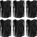 PATIKIL Scrimmage Vest Soccer Pennies Soccer Jersey Training Vests Team Sports Pinnies Youth Football Practice Jerseys (Medium, Black)
