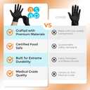 Nitrile Gloves Disposable Latex Free | Powder Free, Food Safe, Kitchen & Medical - Cleaning & Tattoo Supplies (S)
