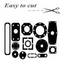 Non-Slip Rubber Pad Sheet with Adhesive Back, DIY Material for DIYSealing, Bumpers Furniture Protection and Support, Black (1/25" Thick, 12" X 12'')