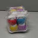 4 x Travel Containers for Toiletries, GLAMFIELDS TSA Approved 1.7oz 50ml Travel Size Silicone Cream Jars BPA Free, Leak-proof Travel Essentials with Lid for Cosmetic Face Hand Body Cream Purple (4 Pack)