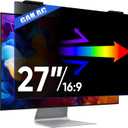 Privacy Screen for Computer Monitor 27 Inch, Anti-Blue Light Screen Protector for Eye Health, Hanging Type, Computer Screen Privacy Shield for Desktop Monitor, Suitable for Office or Home Use