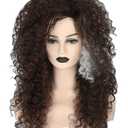 Topcosplay Women's Wig Brown Long Curly Fluffy Afro Cosplay Halloween Costume Wigs