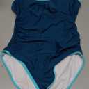 Eomenie Women's One Piece Swimsuit Tummy Control Slimming Bathing Suit Color Block Spaghetti Strap 1 Piece Swim Suit Swimwear M