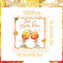 Spritz Birthday Napkins Decorations - 100 PCS Just a Spritz Older Theme Disposable Square Paper Napkins, Orange Lemon Cocktail Birthday Party Decor Supplies