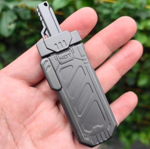 T-Conceal EDC Fidget Sliders Fidget Toys Stress Relief for Adults Metal Toy Mechanical Push Stress Relief Toy Sword Style Fidget Toy for (Grey)