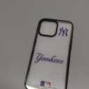 MLB New York Yankees iPhone Case - Clear Back Panel with Team Logo, Rugged Drop Protection for iPhone 15 Pro Max, NY Yankees (Yks)