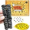 Magnetic Chess Game with 24PC Stones, Magnet Games with String, 2-in-1 Game Mat Bag, Family Games for Kids and Adults
