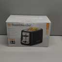 Toastmaster 2-Slice Toaster - Black with Stainless Steel - Kitchen Essential for Sandwich Bread & Breakfast Toast - Toaster with Wide Slots, High Rise Toast Lift & Cool-Touch Exterior