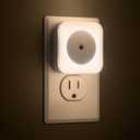 6-Pack LED Night Lights Plug into Wall,Bright Nightlight Auto-On/Off and Dimmable,0.5W Plug in Socket Night Light,Smart Sensor,Daylight White,for Adults Kids Bedroom Bathroom Hallway Kitchen Decor