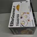 Elite Gourmet ECT-1027 Cool Touch Toaster, 7 Toast Settings Cancel Functions, Slide Out Crumb Tray, Extra Wide 1.5" Slots for Bagels Waffles Specialty Breads, Puff Pastry, Snacks, White