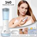 Micro Infusion Skincare System - 0.25mm Facial Stamp with Collagen Peptide & Hyaluronic Acid Serum At Home Glow- 3 Month Supply