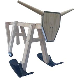 Sliding Wooden Steer Calf Roping Dummy Cattle Wood Frame for Junior Roper Practice Version 2