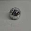 Retisee 6'' Disco Ball Christmas Tree Topper Silver Mirror Xmas Tree Topper 3D Hollow Silver Disco Ball Decor for 70s Holiday Wedding Birthday Party Decorations