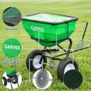Tow Behind Broadcast Spreader, 130LBS, Universal Hooks Tow/Push Garden Spreader for UTV, ATV, 30 Adjustable Settings, 9.8 ft Spreading Width, Lawn Spreader for Seed, Fertilizer, Salt, Ice Melt