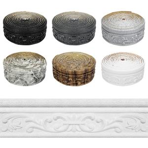 Wallpaper Border 360" x 3.1" Peel Stick Foam Molding Trim Self Adhesive, Crown Molding Wallpaper Border Flexible, 3D Wall Edging Lines Foam Baseboard, Wall Base Moulding Trim for Home DIY Decoration (White)