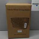 Toilet Paper Basket,Wicker Toilet Paper Storage with Lid,Decorative Boho Wicker Basket for Bathroom,Free Standing-Cream White