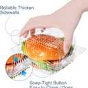 100 Pack Clear Clamshell Food Containers, Disposable Plastic Hinged Clamshell Take Out Container with Lids, To Go Food Containers for Dessert, Hamburger, Cakes Slice, Cookies, Salads, Snacksetc