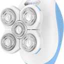 Electric Razors for Women,Electric Shaver for Women Leg,Rechargeable Painless Shaver for Body Hair,Anti-Slip Cordless Waterproof Wet Dry Trimmer, Smooth Close Shave for Underarms Bikini(Light Blue)