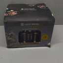 West Bend Timeless 4-Slice Toaster with 7 Browning Levels, Bagel/Waffle/Defrost Settings, High-Lift Lever, Anti-Jam, Easy-Clean Crumb Tray, 4-Slice, Blue/Gold