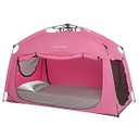 Indoor Instant Privacy Bed Tent for Sleeping, Quick Set-up Bed Canopies, Portable Bed Drapes with Large Space and 3 Doors (Pink, Full)