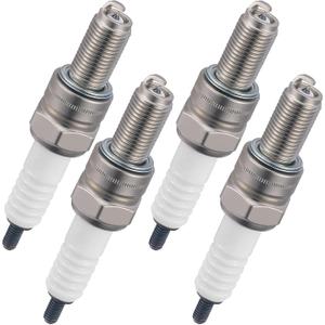 BDFHYK 4548 Iridium Spark Plugs Compatible with Yamaha Compatible with Triumph for Kawasaki for KTM for Suzuki Universal Motorcycle Spark Plugs Replacement CR9EK Set of 4