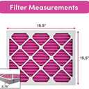 Colorfil 16x20x1 Air Filter (4-Pack) | Made in the USA | Color Changing | Remove Cat and Dog Odor | MERV 8 for Pet Hair Dander and Dust | 15.5"x19.5"x0.75" Exact Size