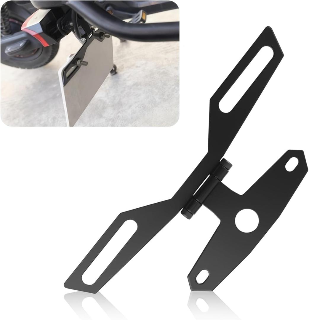 Motorcycle License Plate Bracket Adjustable,2-in-1 Motorcycle License Plate Holder for Licenses Plates/Tail Light,Universal Motorcycles Plates Mount Motorcycles Accessories