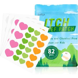 3 x Itch Relief Patch 82pcs Anti Itching Stickers Nature Formula Hydrocolloid Fast Bite Itch Relief Chemical-Free & Safe for Kids Reduces Swelling Prevents Scratching Minimize Dark Marks (82)