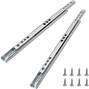13.5 Inch Drawer Slides, Metal Drawer Slide, Small Drawer Rails, Ball Bearing Two Way Slide Track Rail, Pack of 12 (0.7" Wide)