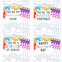 Sabary 11 Pack Kids Gift Cards Set Includes  Gift Painting Cards Mini Paint Sets with Adhesive Dots for Class, to Color for Party