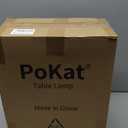 PoKat 24" Modern Ceramic Table Lamps Set of 2 for Bedroom, White Bedside Lamps for Night Stands, Farmhouse Desk Decor Nightstand Table Lamps for Living Room End Table Beige